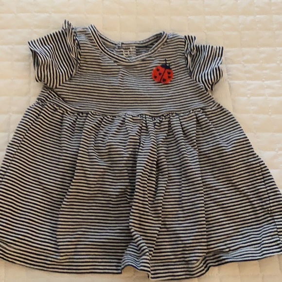 Carter’s Lady Bug Striped Dress and Bloomers 3m - Picture 2 of 5